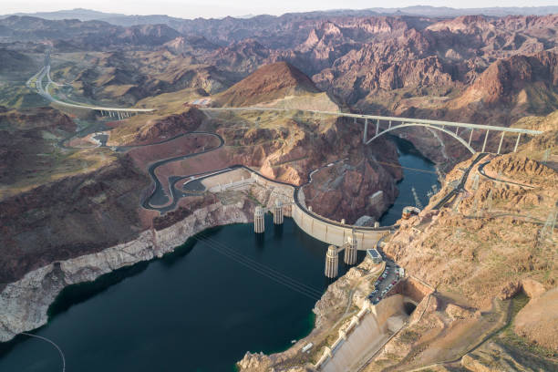 istock Hoover Dam in Nevada. Mountain in Background 1305869231