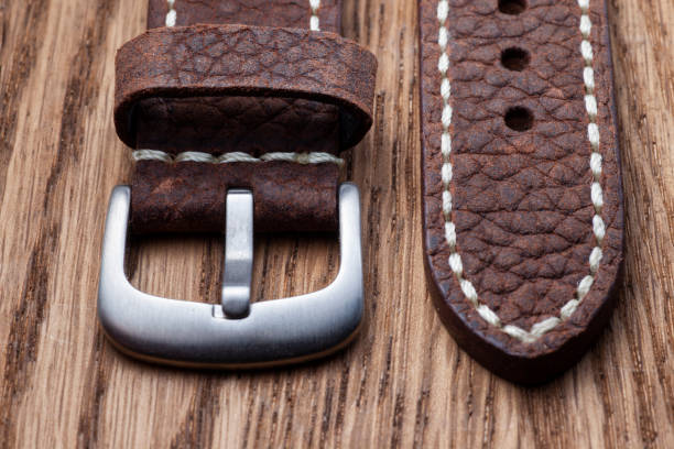 istock Luxury handmade leather watch strap 1305883758