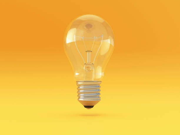 istock Light Bulb on Yellow Gradient Background Stock Photo 1305890111