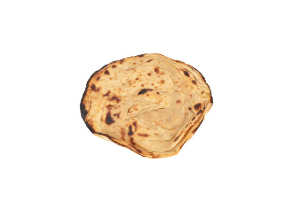 istock Lachha paratha isolated on white background with clipping path 1305897834
