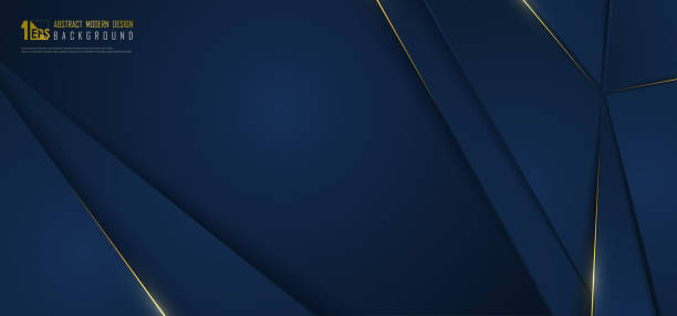 Abstract wide gradient blue luxury design of overlap template with gold line background. Overlapping with tech cover header template. illustration vector Abstract wide gradient blue luxury design of overlap template with gold line background. Overlapping with tech cover header template. illustration vector upper class stock illustrations