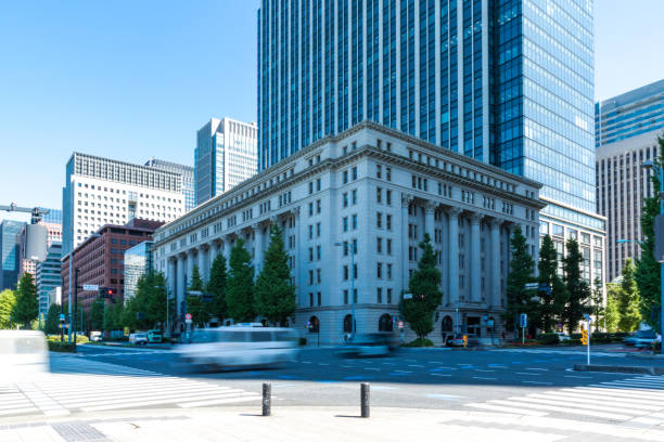 도쿄 마루노우치6 주변 풍경 - tokyo station railroad station chiyoda ward building exterior 뉴스 사진 이미지