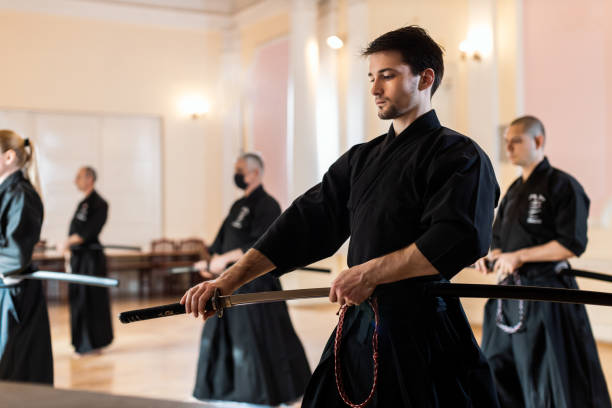 istock Martial Arts - Iaido sensei with sword 1305904843