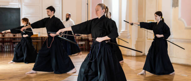 istock Martial Arts - Iaido sensei with sword 1305904863