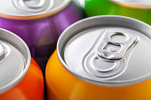 Colored drink cans