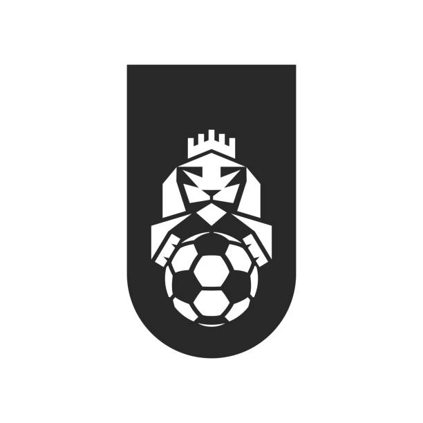 mockup, schwarz und weiß sport emblem t-shirt druck negativer raum - mannschaftsfußball stock-grafiken, -clipart, -cartoons und -symbole