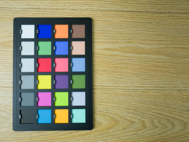 The color chart board  for calibration  white balance camera.