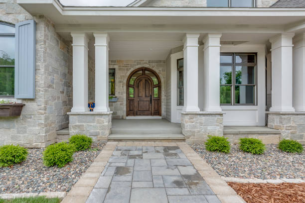 istock Grand entrance with unique arched doorway 1305909521