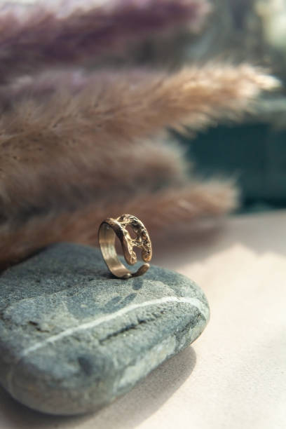 istock trendy vintage cast brass ring. 1305910365
