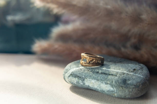 istock trendy vintage cast brass ring. 1305910378