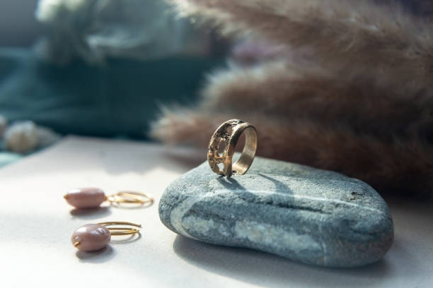 istock trendy vintage cast brass ring. 1305910379