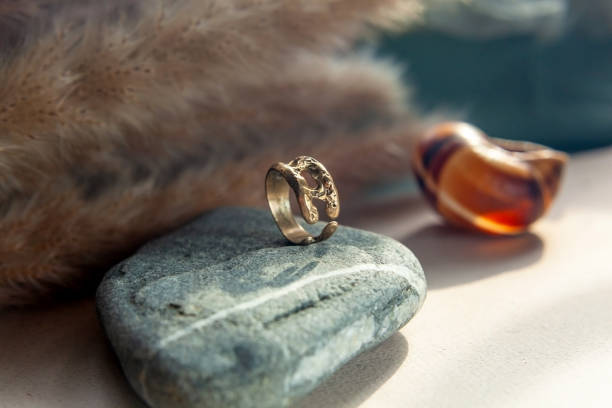istock trendy vintage cast brass ring. 1305910380