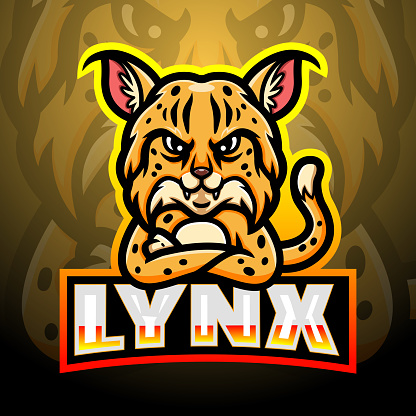 Lynx mascot esport emblem design