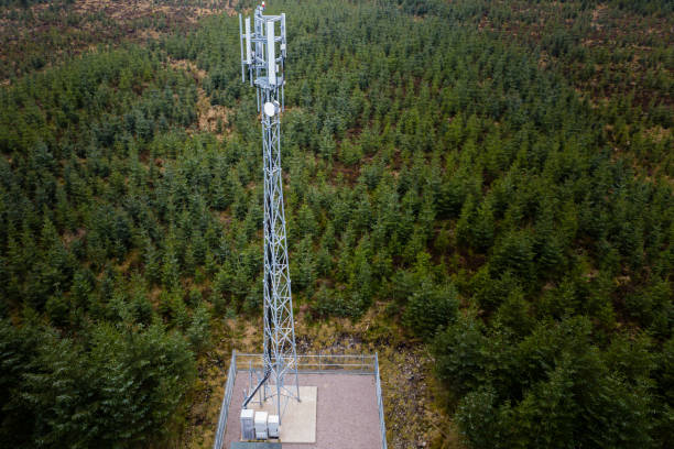 istock Drone view of a telecom mast in a rural location 1305914926