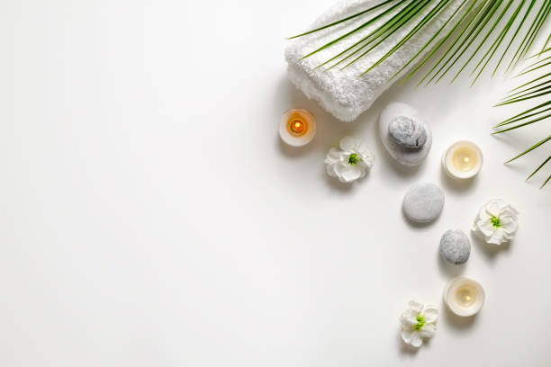 istock Cosmetic products on textured background. 1305915756