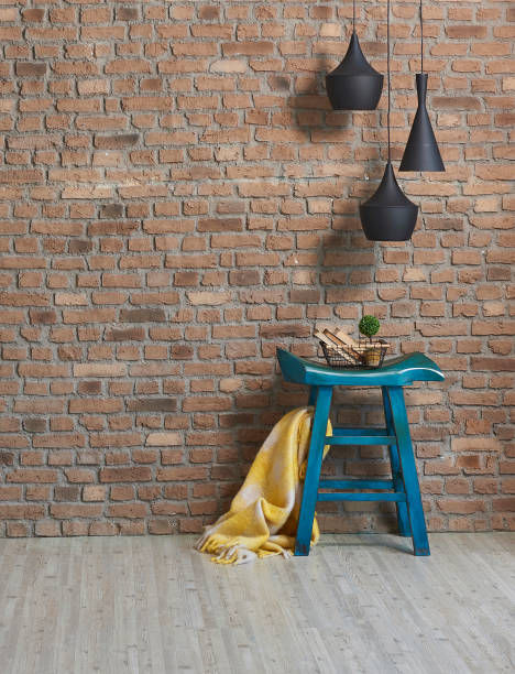 istock modern living room raw brick with blanket and table 1305918005