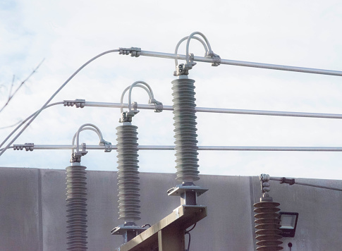 electricity transformer as part of the power grid and power supply
