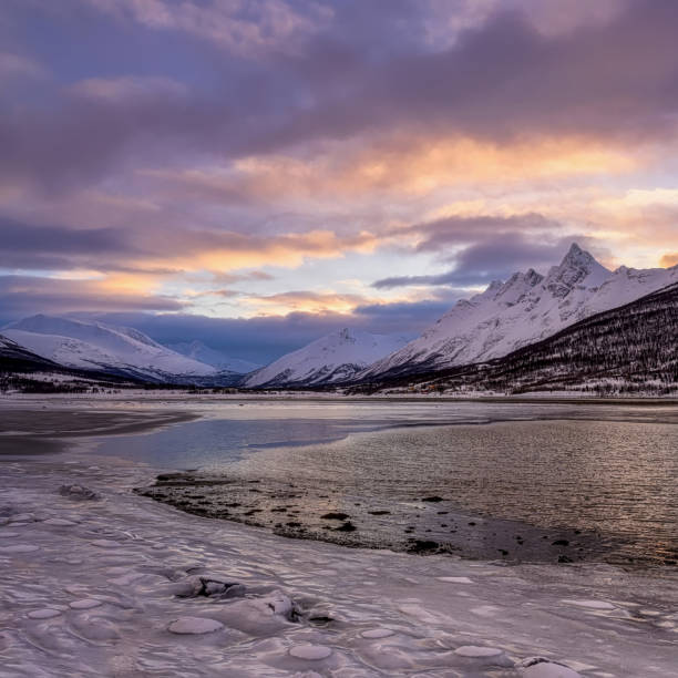 istock Langrasmoen mountain with Lakselva river in Northern Norway 1305924558