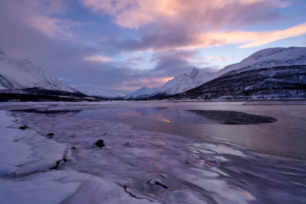istock Langrasmoen mountain with Lakselva river in Northern Norway 1305924576