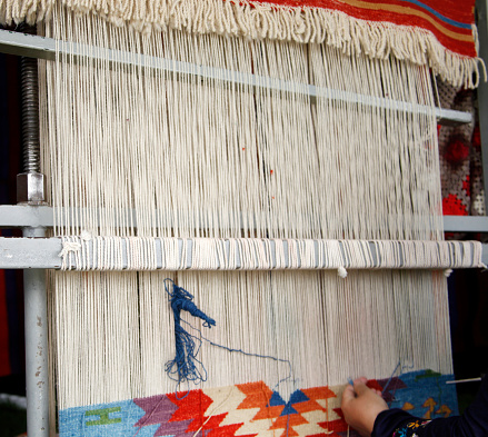Carpet weaving. Original Turkish patterns.