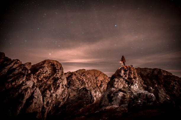 istock Night on Mount Aiako Harria in Oiartzun. Basque Country 1305926075
