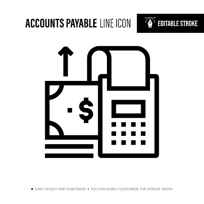 Accounts Payable Editable Stroke Single Icon