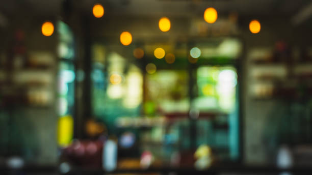 istock Abstract blur interior coffee shop or cafe for background. 1305928088