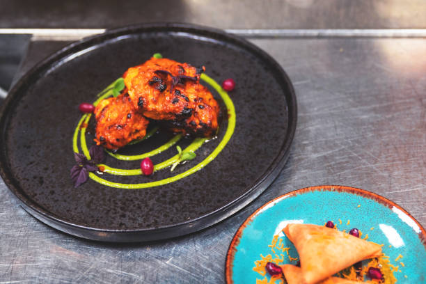 Professionally Platted Freshly Grilled Chicken Tikka