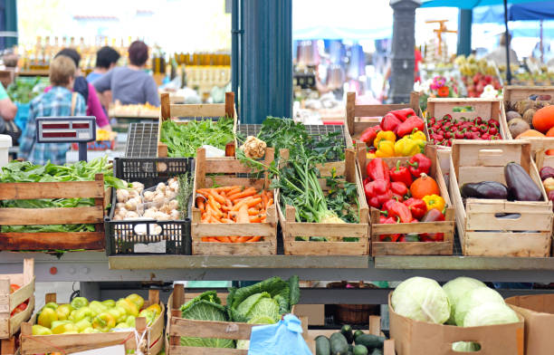 istock Farmers Market Stall 1305934096