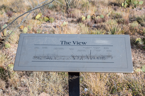 Kartchner Caverns SP, AZ, USA - November 9, 2019: The View in the park
