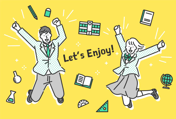 enjoy student life enjoy student life junior high stock illustrations