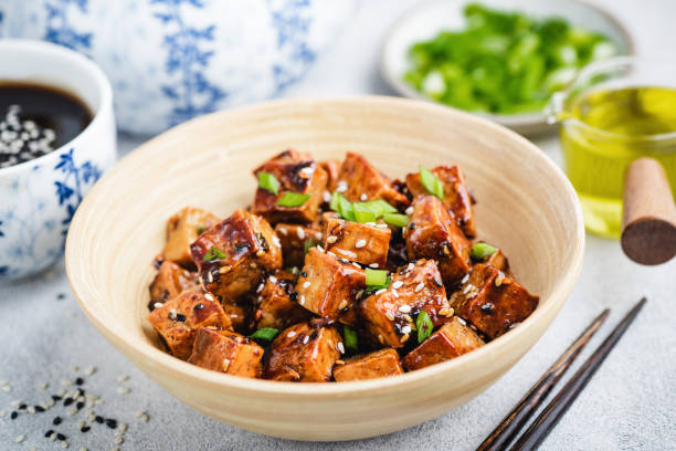 istock Vegan fried teriyaki tofu 1305941420