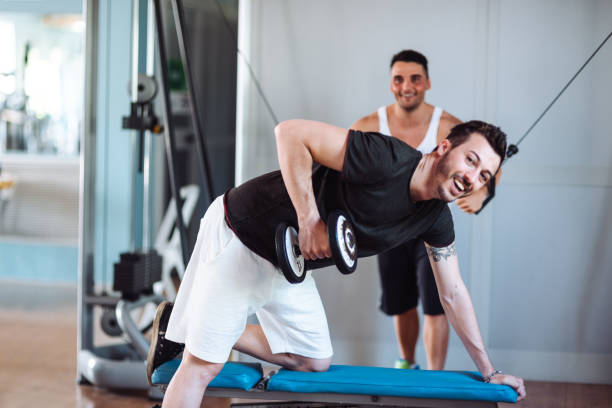 istock sports man doing the training for triceps 1305946683
