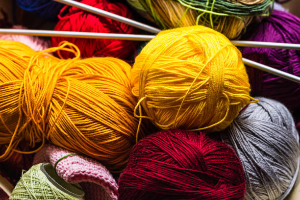istock Colorful wool balls together 1305947806