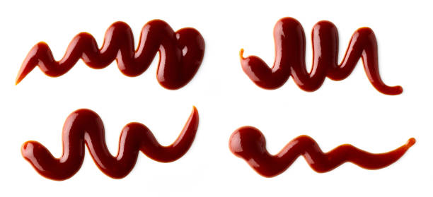 istock Barbecue sauce isolated on white, from above 1305947840
