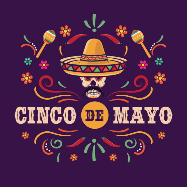 Traditional Mexican celebration federal holiday. Cinco de Mayo Traditional mexican celebration federal holiday, suitable for web banner, poster, greeting card, invitation. maraca stock illustrations