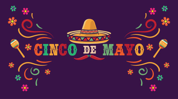 Traditional Mexican celebration federal holiday. Cinco de Mayo Traditional mexican celebration federal holiday, suitable for web banner, poster, greeting card, invitation. cinco de mayo stock illustrations