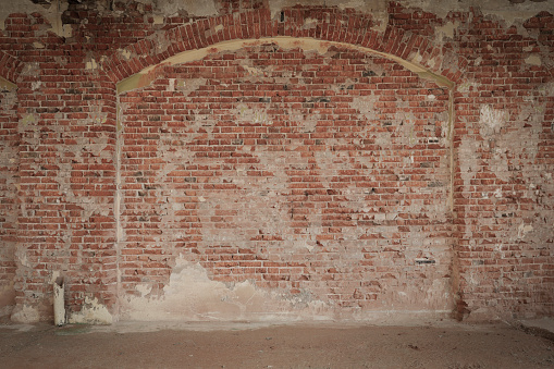 Abstract red brick wall