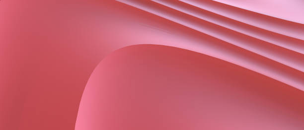 istock Abstract Curves Waves Futuristic Graphic on Red background. website, copy space, digital, Design for banner - 3d rendering 1305950004