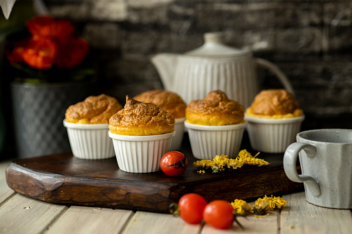 homemade souffle and afternoon tea