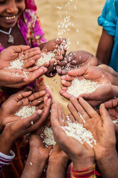 istock Poor Indian children asking for food, India 1305952463
