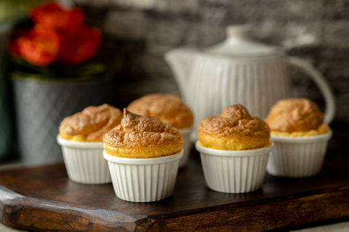 homemade souffle and afternoon tea
