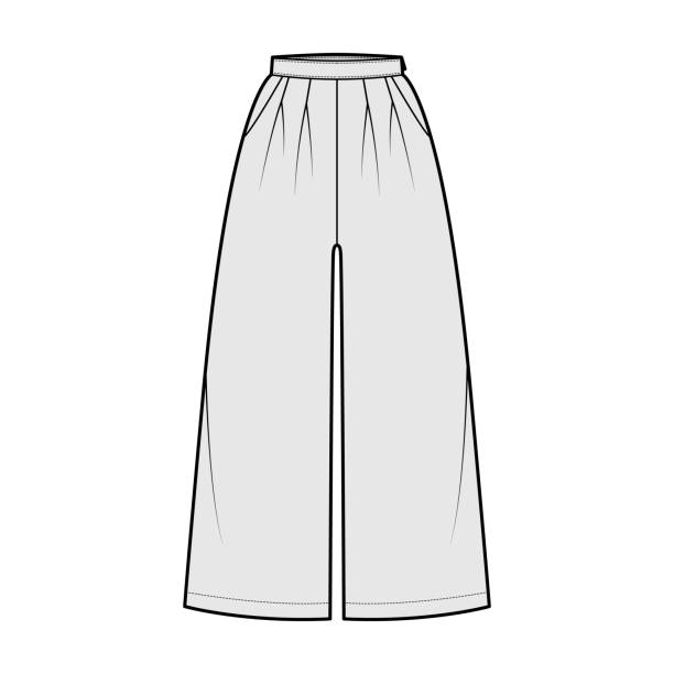 60+ Culottes Drawing Stock Illustrations, Royalty-Free Vector Graphics ...