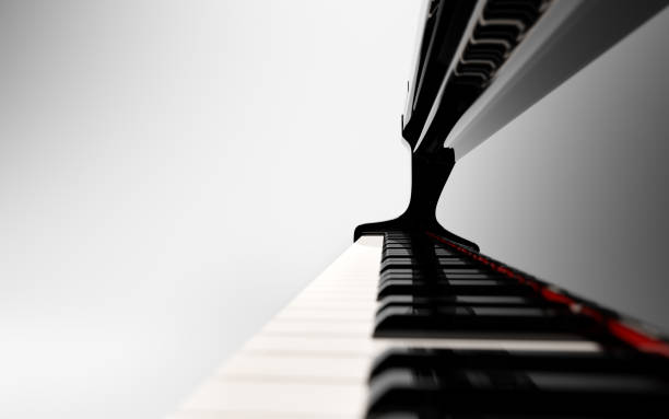 Classic grand piano keyboard