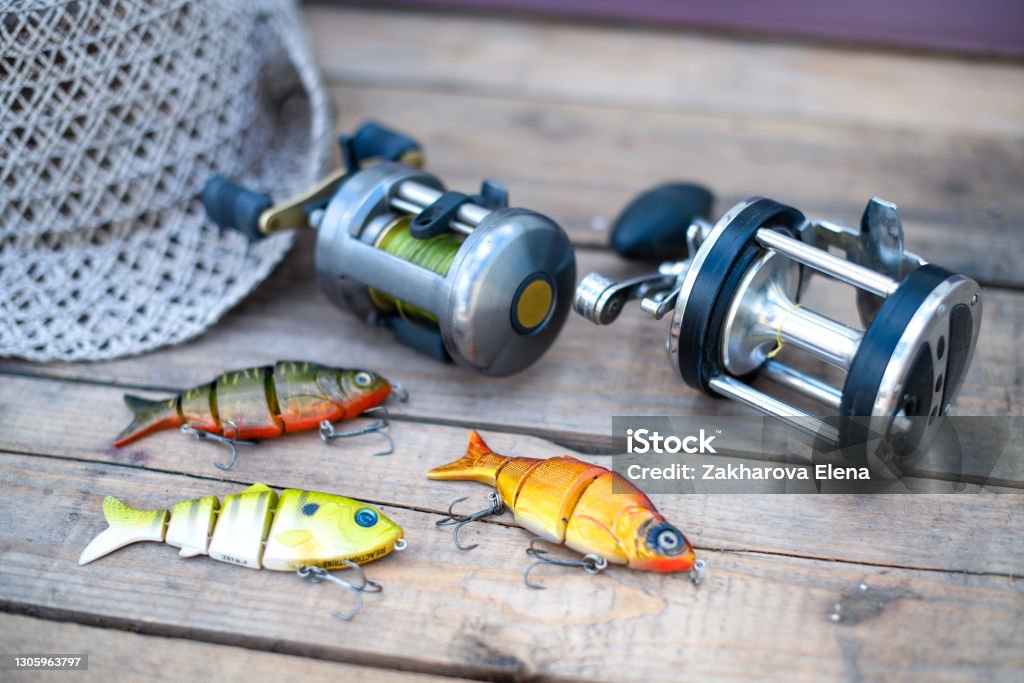 Fishing Lures And Tackle In The Form Of Bright Fish Sets Of Accessories For  Fishing Stock Photo - Download Image Now - iStock