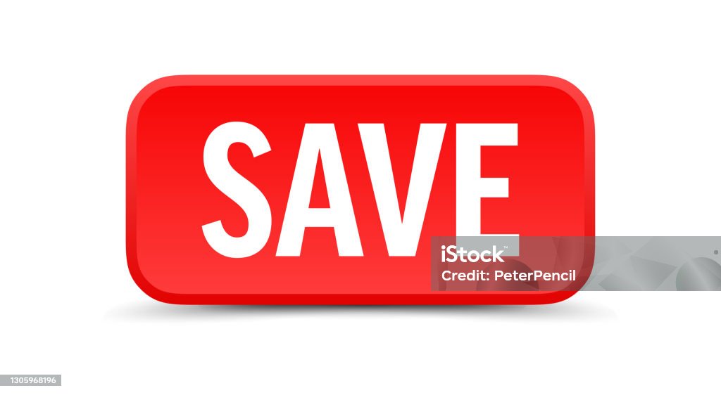 Save Button Banner Label Template Vector Stock Illustration Stock ...