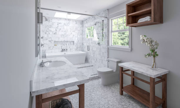 istock Bathroom in New Luxury Home 1305968796