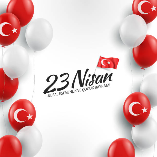 National sovereignty and children's day Vector Illustration of 23 April, National sovereignty and children's day (23 nisan, ulusal egemenlik ve cocuk bayrami) number 23 stock illustrations