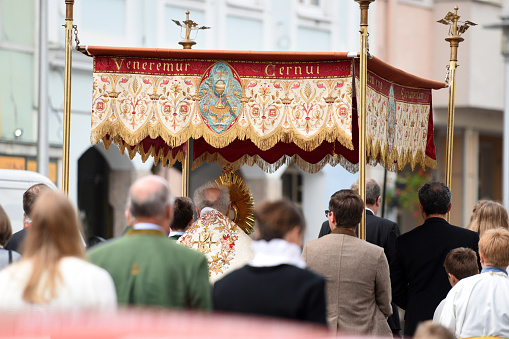 Corpus Christi procession in Schwanenstadt; Austria; Europe