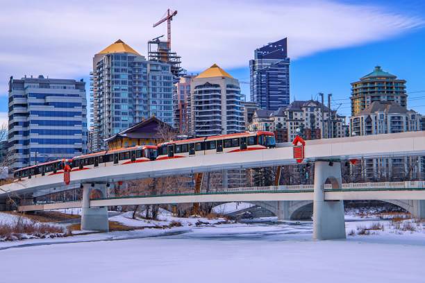 istock City Train Crossing The Bridge In Winter 1305974453